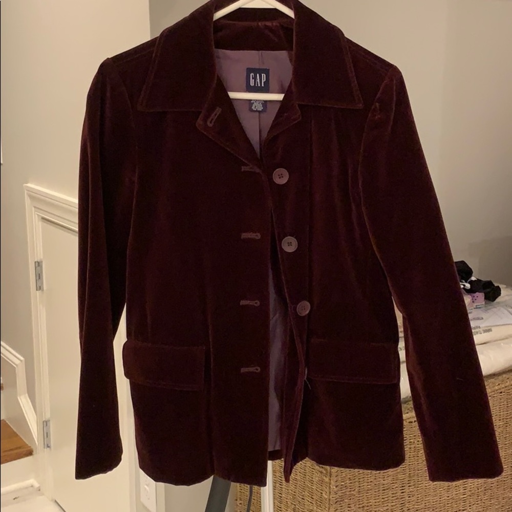 Velvet jacket from The Gap, Circa late 1990’s